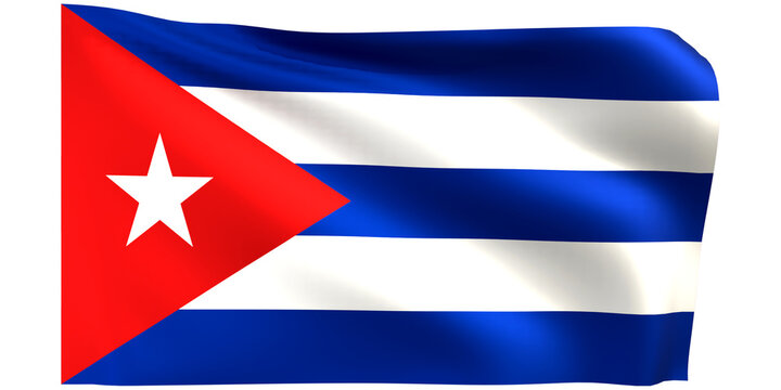 Flag of Cuba 3d render.