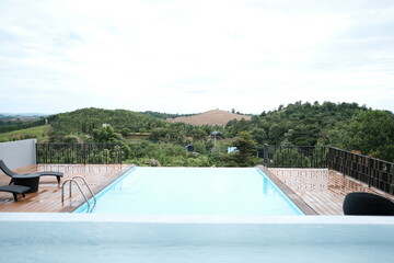 a scenic from the pool