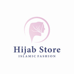 modern women hijab shop logo design