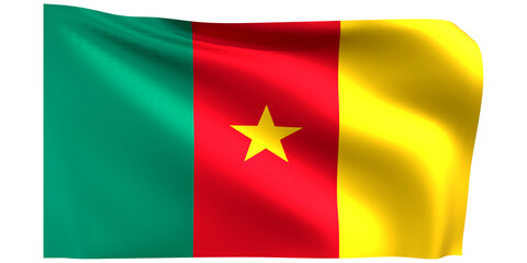 Obraz premium Flag of Cameroon 3d render.