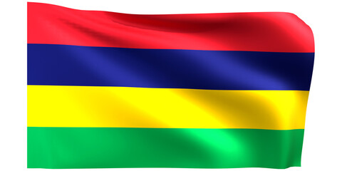 Flag of Mauritius 3d render.
