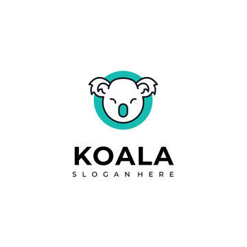 head koala logo design