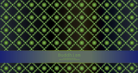 Thai pattern green background for printing, flyers, poster, web, banner, brochure and card concept vector illustration