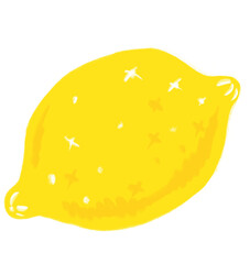 Yellow lemon cartoon illustration