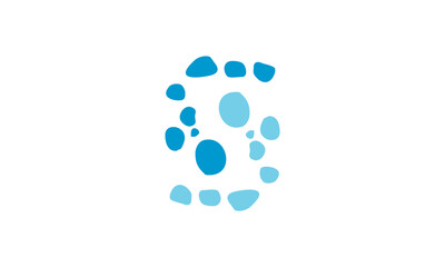Fototapeta na wymiar letter S natural stone vector logo symbol illustration design icon sign idea template element