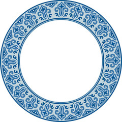 Porcelain Picture Frame in Oriental Asian vintage art design.