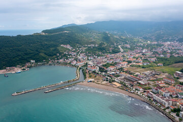 Kastamonu Province, Cide District offers a unique view with its large beach and greenery