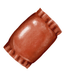 Colorful Candy pouch package wrap hand drawn illustration