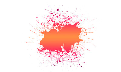 pink orange gradation splash
