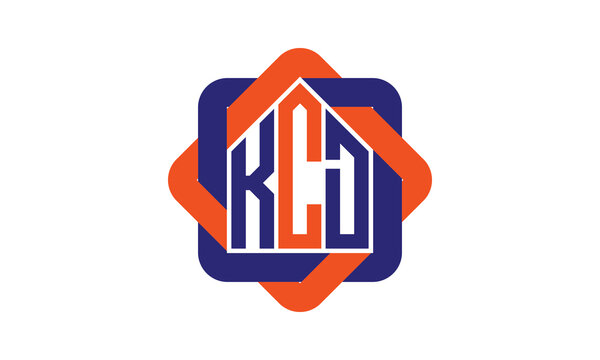 KCD three letter real estate logo with home icon logo design vector template | construction logo | housing logo | engineering logo | initial letter logo | minimalist logo | property logo |