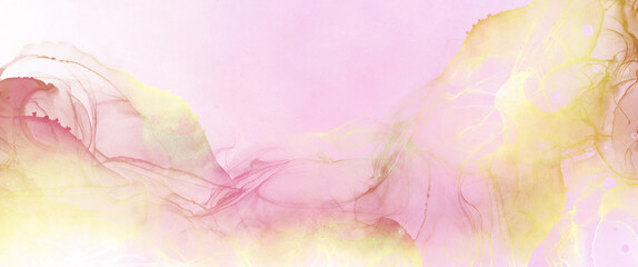 ピンク系のアルコールインクを使った背景素材