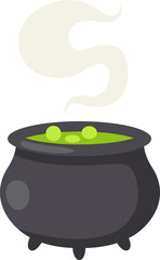 boiling magic potion halloween concept