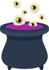 boiling magic potion halloween concept
