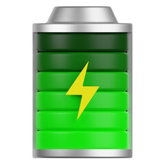 battery charge 3d render icon