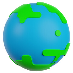 earth 3d render icon