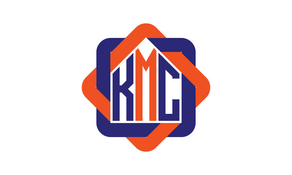 KMC three letter real estate logo with home icon logo design vector template | construction logo | housing logo | engineering logo | initial letter logo | minimalist logo | property logo |