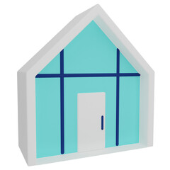 warehouse 3d render icon
