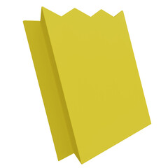 paper bag 3d render icon