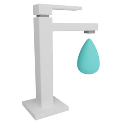 water faucet 3d render icon