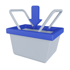 add to basket 3d render icon