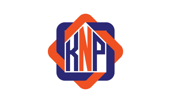 KNP three letter real estate logo with home icon logo design vector template | construction logo | housing logo | engineering logo | initial letter logo | minimalist logo | property logo |