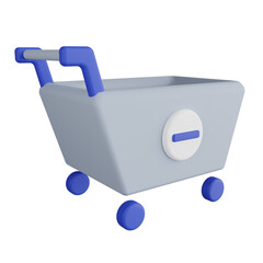 remove from cart 3d render icon