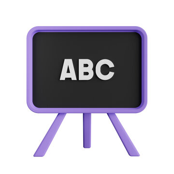 blackboard 3d render icon