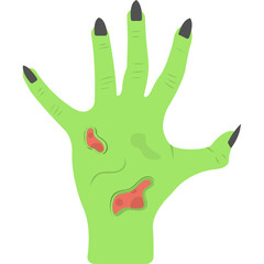 Zombie Hand Flat Icons