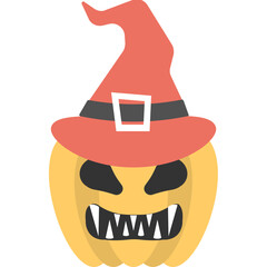 Halloween Pumpkin Flat Icons