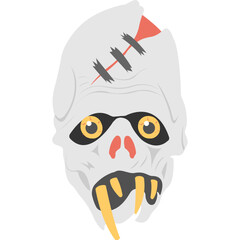 Scary Face Flat Icons