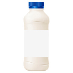 Bottle of milk or yogurt 3D render for mockup