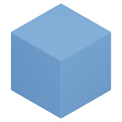 3d cube 3d render icon