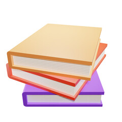 stack of books isolated