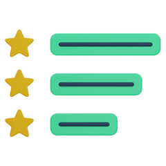 Obraz premium review 3d render icon