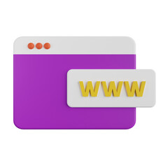 www 3d render icon