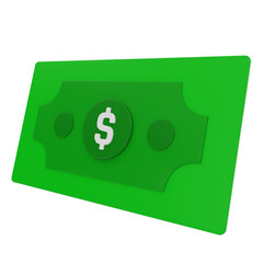 bank note 3d render icon