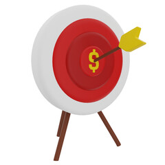 shopping target 3d render icon