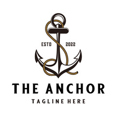 anchor logo design. vintage style © rina