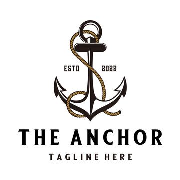 simple and elegant vector anchor logo design
