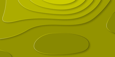 Obraz premium abstract background vector and abstract green and black silver papercut background. Abstract realistic paper cut decoration textured with wavy layers. Geometric cut paper orange luxury background.