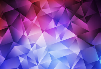 Obraz premium Light Blue, Red vector gradient triangles pattern.