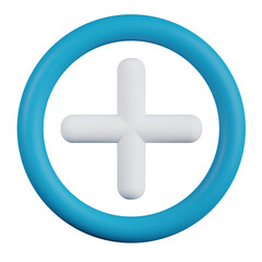 Fototapeta premium 3D Add Button