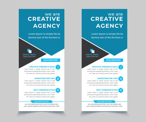 Corporate roll-up banner template professional design