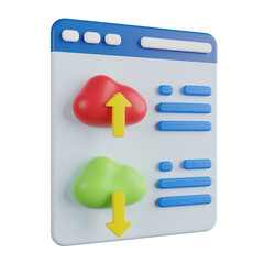 Cloud Server 3D Illustration