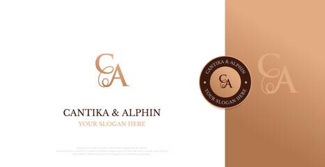 Logo Initial CA Logo Design Vector