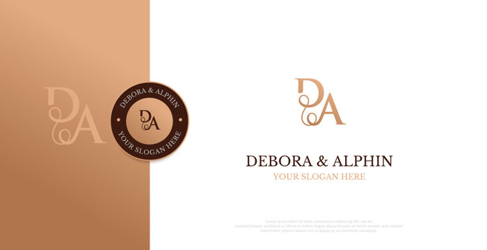Logo Initial DA Logo Design Vector