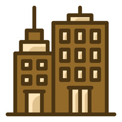 Obraz premium building gradient icon