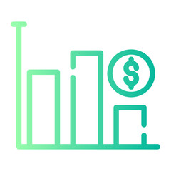 bar chart gradient icon