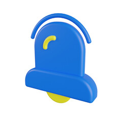 Notification Bell 3D Illustration