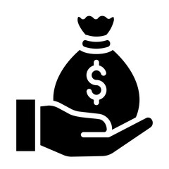 money glyph icon